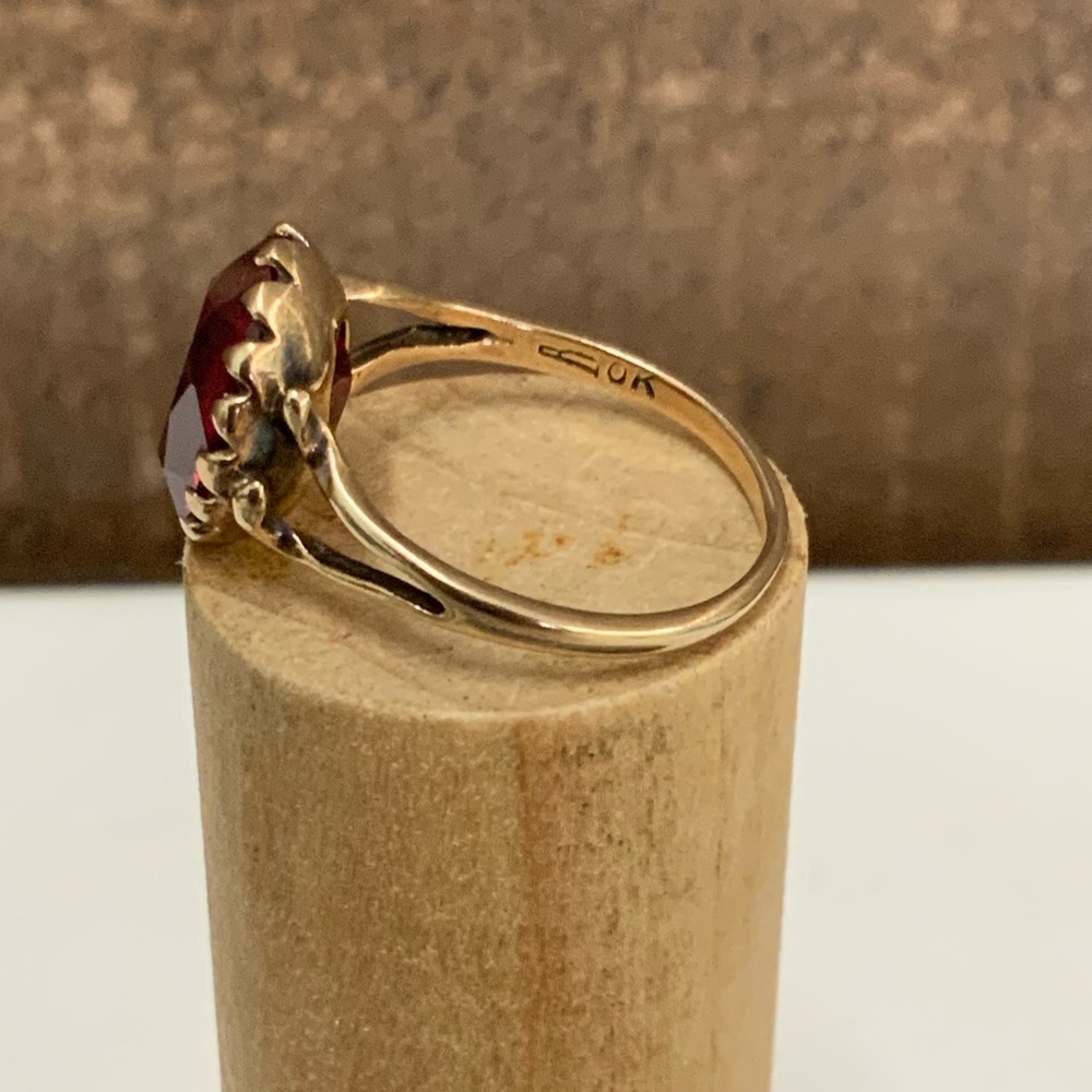 Antique Gold Ruby Ring - image 4